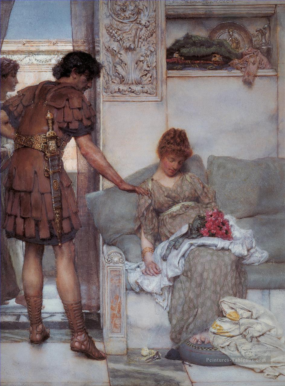 Un salut silencieux Romantique Sir Lawrence Alma Tadema Peintures à l'huile